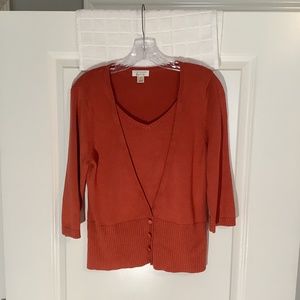 Christopher & Banks Ladies Pullover Sweater Burnt Orange Size S